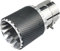 Krtopo 2,5 Auto Auspuff Endrohr Schalldämpfer Spitze für 63mm Einlass Auspuffrohr Edelstahl und Kohlefaser Endrohr Hinten Endschalldämpfer Auspuffendrohr Ende Kehle (Silber Schwarz, Stück, 1)