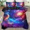 ZZTBQ Galaxie Serie Bettwäsche-Set für Kinder 135x200 2teilig Sternenhimmel Kinderbettwäsche 1 Bettbezug 135x200 cm + 1 Kissenbezüge 80X80 cm, Universum Weltraum Thema Kinder Bettwäsche-Sets