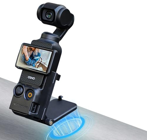 YEHOLDING Magnetischer Halteständer Kompatibel mit DJI Osmo Pocket 3, 180° einstellbar, vertikale Oberfläche, Schnellbefestigung, Magnetische Desktop-Basis für Osmo Pocket 3 Zubehör