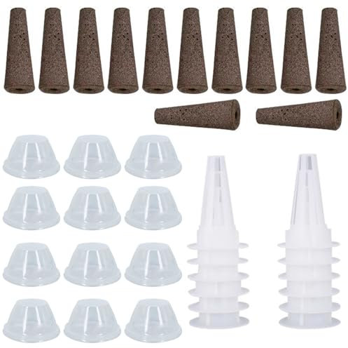 12 Set Hydroponics Garden Kit, Indoor Hydroponics Growing System Seed Pods with Grow Sponges Baskets Domes