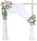 0.75x8M Hochzeitsbogen Traubogen Vorhang Hochzeit Tüll Deko Bogen Schärpen für Hochzeitsdekoration Fotografie Party Hochzeit Torbogen Zeremonie Stuhl Dekoration (Weiß)
