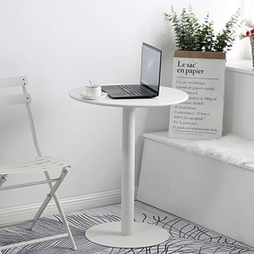 MARIYCH Mid-Century-Kneipentisch mit Metallfuß, runder Kaffee-Cocktail-Bistrotisch für Küche, Esszimmer (70 x 70 x 104 cm)