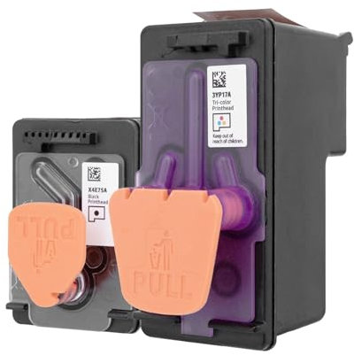 3YP17A X4E75A Druckkopf und Tintenpatrone, kompatibel mit HP Smart Tank 500/600/700 (1 Schwarz, 1 Dreifarbig) – Hochpräzise Düsen, Plug-and-Play, funktioniert mit HP-Druckern mit hoher Kapazität
