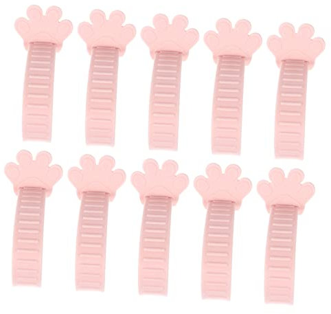 Lurrose 10 Pezzi alza coperchio wc sollevatore per water Copertina sedili WC rialzati maniglie per mobili maniglia del sedile del water anti-tocco strumento di sollevamento WC tpr rosa