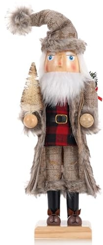 VorFor Nussknacker Figur Puppe,38cm Nussknacker,Weihnachtsdeko Holz,Deko (Baumwolljacke), Freunde Und Freunde