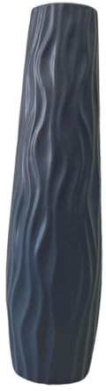 Fenteer Plastic Tall Vase floor standing extra large floor vases Large Flower Vase Modern Gift Home Decor Decorative vases for Bedroom Dining Room Living Room Corner Office, (Style A,Gray-L)