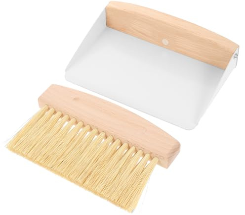 WHAMVOX Mini Desktop Cleaning Kit with Dustpan and Table Broom Portable Small Tabletop Dustpan Brush for Home Office Study Dormitory Compact Space-Saving Design