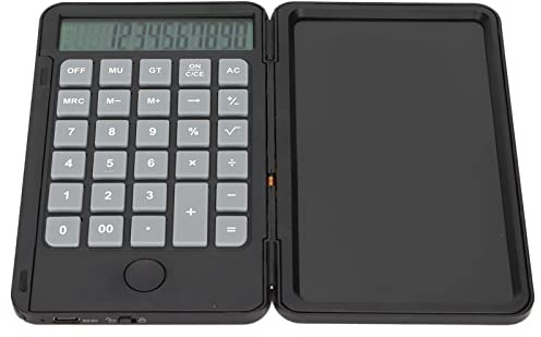 Diyeeni Tischrechner mit Löschbarem LCD-Notizblock, Desktop-Basisrechner für die Mittelschule, Mathe-Rechner, Büro-Schreibtischzubehör, Unverzichtbares Home-Office-Zubehör