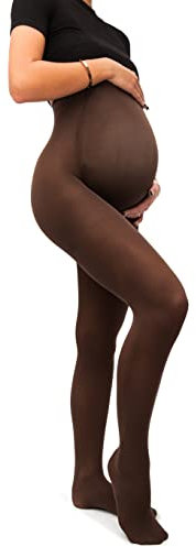 sofsy Collants de Maternité Collant de Maintien Opaque Ultra Confortable Pour Toutes les Étapes de la Grossesse 50 Deniers Cappuccino 5 - X-Large