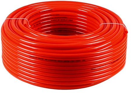 Pneumatik Polyurethan PUN Schlauch 5 meter Außen 6mm x Innen 4mm Rot Flexibel Druckluftschlauch Luft Treibstoff Öl