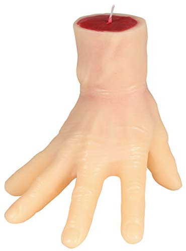 Halloween Kerze als abgetrennte Hand Horror Party Dekoration Hexen Geister 16 cm