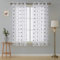 Deconovo Voile Gardinen mit Ösen Bestickte Vorhänge Vorhang Transparent Vorhang Leinenoptik Stern, 183x140 cm(HöhexBreite), Hellgrau, 2er Set