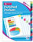 A4 Clear Plastic Punched Pockets Filing Folders Wallets Sleeves Document Files (Punched Pockets with Subject Dividers Attached)