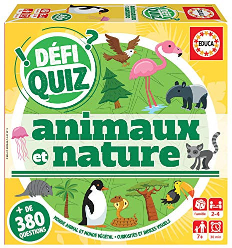 Educa - Defi Quiz – Tiere und Natur. Lernspiel für Kinder, empfohlen ab 6 Jahren (18157)