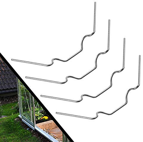 100 Pezzi Accessori per Serre, Clip di Fissaggio, Anti Ruggine Acciaio Inossidabile Clip per Serre, Extra Thick (1.5 mm), Perfetto in Vetro Casa a Sezione Cava Piastre