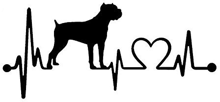 Cane Corso Heartbeat Dog Breed Fun Window Sticker Vinyl Decal 17.8CM x 8CM - Black