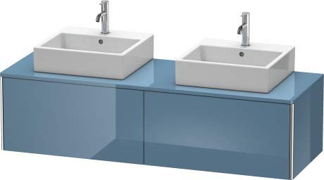 Duravit XSquare Waschtischunterbau wandhängend 160,0 x 54,8 cm, 2 Auszüge, Farbe (Front/Korpus): Taupe Matt - XS4907B9191