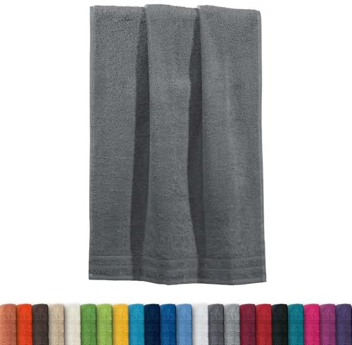 Erwin Müller Duschtuch Heidelberg 100% Baumwolle anthrazit Größe 70x140 cm - saugstark, gut trocknend, kompakt, leichte Qualität - ideal für Sport, Strand, Reisen (weitere Farben)