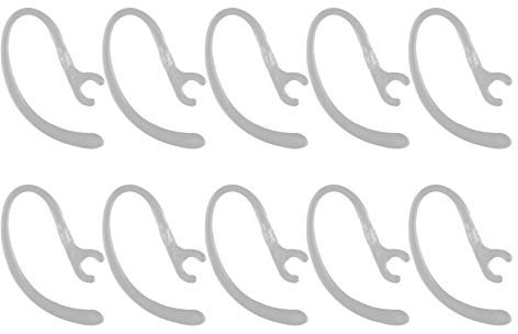 Futheda 10 x Bluetooth-Headset-Ohrhörer-Clip, um 360 Grad drehbar, Klemmhalter, Ohrbügel, Ohrschlaufe, Ersatz (transparent)