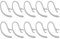 Futheda 10 x Bluetooth-Headset-Ohrhörer-Clip, um 360 Grad drehbar, Klemmhalter, Ohrbügel, Ohrschlaufe, Ersatz (transparent)