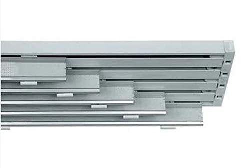 Rail pour panneaux japonais à 3-4-5 voies-longueur du rail 140-160-180-200-210-240-250-300 cm aluminium blanc (5 voies 300 cm)