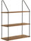 YMYNY Schweberegal Standregal Wandregal mit 3 Etagen in Elegantem Stil, Wandmontage, 60 x 20,5 x 80 cm, aus Holz und Metall, Lagerregale für Schlafzimmer, Küche, Wohnzimmer, Badezimmer HRF-TM012