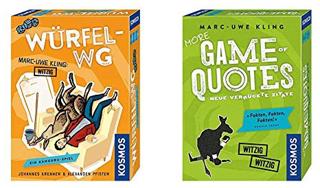 Kosmos - Würfel-WG. EIN Känguru-Spiel, Von Marc-Uwe Kling, dem Autor der Känguru-Chroniken & More Game of Quotes, weitere verrückte Zitate, witziges Kartenspiel von Bestsellerautor Marc-Uwe Kling