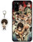 Staremeplz Hülle für Samsung Galaxy S21 Anime Handyhülle [Mit Angriff auf Titan Schlüsselbund] Cartoons Silikon Sanft Bumper Case Hülle für Samsung Galaxy S21