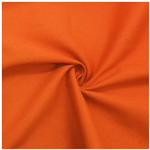 Einfarbig Denim Jeansstoff 100% Baumwolle 150cm Breit Nicht Dehnbarer Jeansstoff zum Nähen, Kleidung, Jacken, Hüte, Taschen, Heimtextilien(Size:1m,Color:Orange)