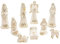 Kurt S. Adler Krippenfigur, 9-teilig, goldfarben und weiß Krippe Set, 2-6.75-Inches, 9