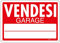 PRINTIX Cartello Vendesi In Polipropilene (PP) Di Spessore 1mm Stampato Con Tecnologia UV Resistente Alle Intemperie Visibilità A Distanza 25cm X 35cm (Vendesi Garage)