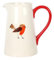 Stunning Multicolor Ceramic Large Robin Flower Jug - 24cm x 23.3cm (1 Pc.) - Spacious, Durable & Stylish Design - Ideal for Everyday Use - Perfect for Home Decor & Gift