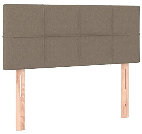 vidaXL Kopfteil, Bettkopfteil mit Holzbeinen, Höhenverstellbar Polsterkopfteil für Bett, Betthaupt Bettzubehör Schlafzimmer, Taupe 80x5x78/88cm Stoff