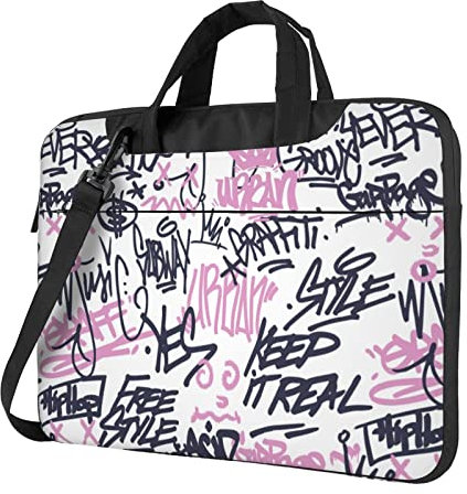 Laptoptasche Laptoptasche 13 Zoll Computertaschen Hipster Street Art Graffiti Gedruckt Gepolsterte Hülle für Damen Herren