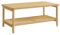 VASAGLE Couchtisch 2 Ebenen, Wohnzimmertisch mit Stauraum, Tisch Wohnzimmer, Sofatisch mit Ablage aus PVC-Rattan, abgerundete Ecken, Boho-Stil, eichenbeige LCT240Y57