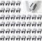 UFURMATE Lot de 40 Patins de Chaise en Plastique avec Patins en Feutre - en Forme de U - Antidérapants et rectangulaires - pour Pieds de Chaise Ronds (15 mm, Noir)