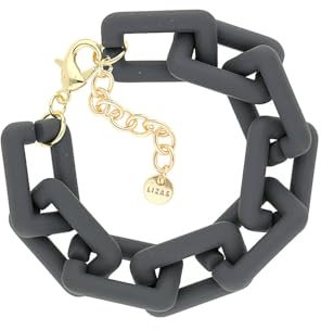 Lizas Gliederarmband Armband und Ketten MARSEILLE bunte Farben - rolo chain (grau Armband)