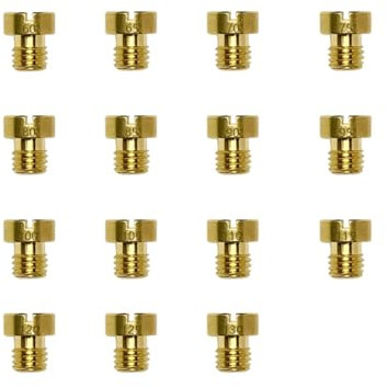 JNNJ 20 Stück Vergaser Düsen, Vergaserdüsen Satz Für Roller Motorrad, M6 Vergaser Düse Hauptdüsenset Satz, Carbu Benzin Vergaser Düsen Motor, Für Motorrad, Roller