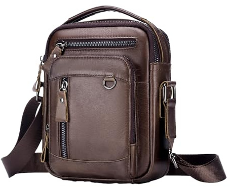 pundarika umhängetasche herren leder Schultertasche leder männertasche handtaschen für männer kleine,Verstellbarer Schultergurt.