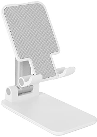 Leapiture Mobile Phone Holder, Foldable Cell Phone Stand, Retractable Desktop Stand Mobile Phone Placement Tool for Watching TV(White)
