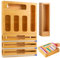 Moxeupon Geschenkverpackungs-Organizer-Aufbewahrung | Aluminiumfolienspender für Schublade | Frischhaltefolie und Folie, Alu-Rolle, Alufolien-Organizer, Wrap-Organizer mit Schiebeschneider
