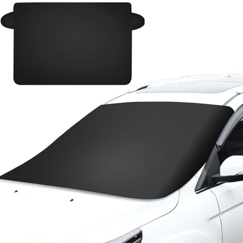 JCAKES Auto Frontscheibenabdeckung für Skoda Fabia Ⅲ 2014 2015 2016 2017 2018-2021, Magnet Winter Auto Windschutzscheibe Abdeckung Scheibenabdeckung Gegen Schnee Frost