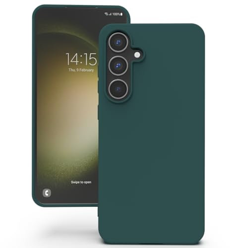 YATWIN für Samsung Galaxy S23 FE Hülle, Premium Silikon Handyhülle mit Kameraschutz, Seidig-Weicher Berühren Ultra Dünne Stoßfeste Kratzfeste Schutzhülle, Grün