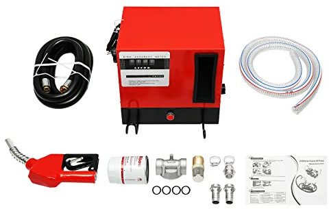 60L/min Dieselpumpe Selbstansaugend, 550W 230V Heizölpumpe Dieselpumpe mit Zählwerk Pumpe, Automatik Pistole Ölpumpe Diesel Kraftstoff-Umfüllpumpe, Kraftstoffpumpe, Kraftstoffdüse