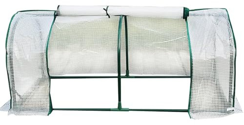 Polytunnel Mini -Gewächshaus mit Rahmen und Abdeckung 47x24x19 Zoll tragbares kleines Wachstum Zelt -Tunnel Pop -Up -Gewächshaus für Winterpflanzen Blumen Kräuter Gemüse Gemüse