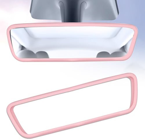 Rear View Mirror Cover Pink Rear Silicone Auto Rückspiegelabdeckung, rosa Rückspiegel-Zubehör, Auto-Rückspiegel-Schutzrahmen, Silikon-Kfz-Spiegelrahmen, auto zubehör pink, Auto-Rosa-Accessoires