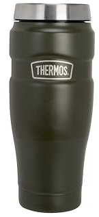 THERMOS Mug isotherme KING en Acier inoxydable, Vert Army, 0.47l