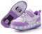 Schuhe mit Rollen für mädchen Jungen Verstellbare Rollschuhe Schuhe Einziehbar Turnschuhe mit Rollen für Kinder LED Blinkend Roller Skate Shoes für Outdoor-Sportarten,Lila,29EU