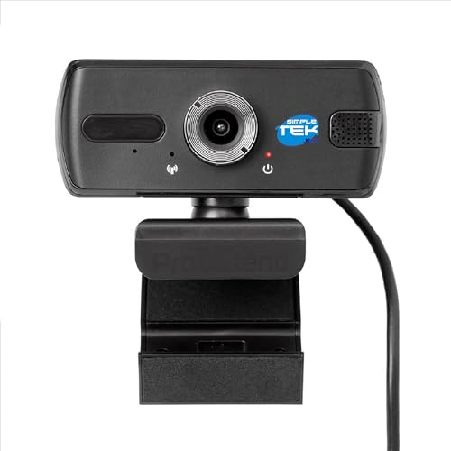 SIMPLETEK - Full HD 3.0 MegaPixel USB Webcam | Integriertes Mikrofon 2048 x 1536 | Universal Plug&Play für alle Betriebssysteme