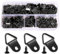 YIXISI 100 Pezzi Ganci Cornici Quadri, Triangolo Anello Gancio, D Anelli Cornice per Foto, Ganci Appendi Quadri, con 100 Pezzi Viti, per Foto Pitture, Decorazione Della Casa, Nero